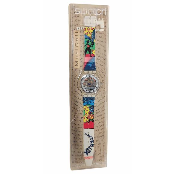 Swatch Specials Musicall Watch SLK110C 1999 Montreux Jazz festival New In Case - Picture 7 of 8